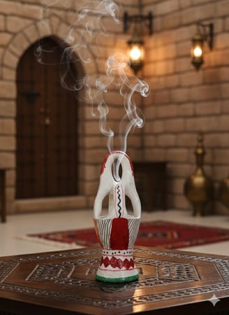 مبخرة طين تراثية مقاس كبير ارتفاع ٣٠ سم