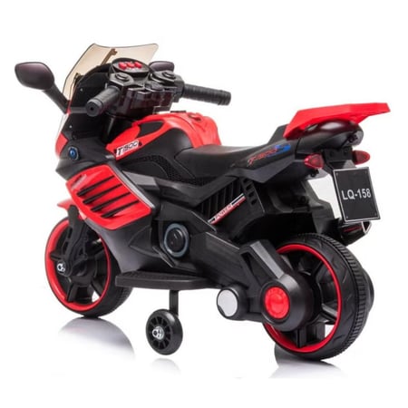 دراجة نارية كهربائية للركوب تعمل بالبطارية للأطفال 6 فولت - أحمر