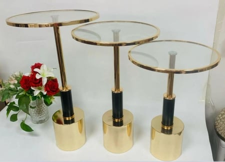 طقم طاولات خدمة ثلاث قطع مقاسات متنوعة وعصرية table