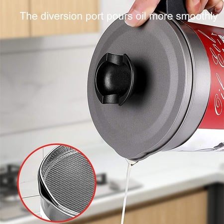 مصفاة زيت مزوّدة بشبكة دقيقة فضي