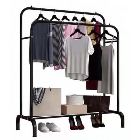 علاقة ملابس رفين ودرج سفلي