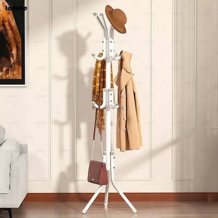 حامل ملابس لتعليق المعاطف ابيض