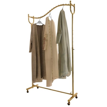 علاقة ملابس وعبايات تايواني قوية  قابلة للتعديل ذهبي