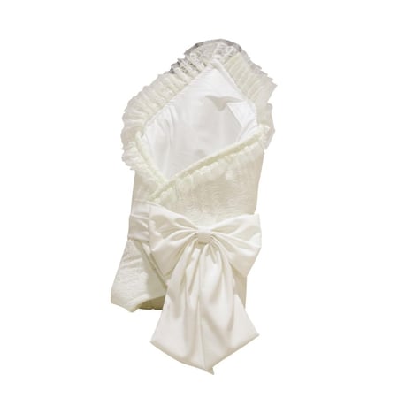 مدس اطفال ابيض بفيونكة