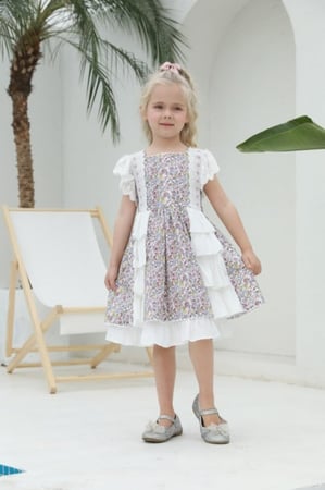 فستان بناتي كلاسيك مورد