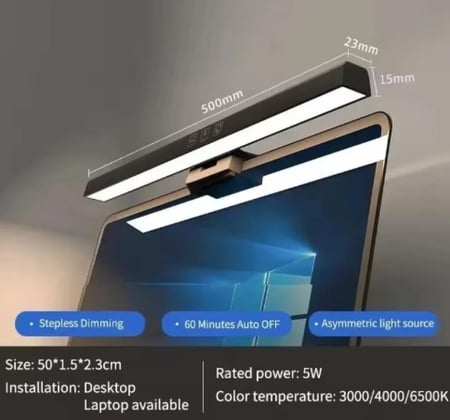 LED لمبة مكتب رصد ضوء بار جهاز كمبيوتر شخصي عكس الضوء ضوء الشاشة 33 سنتيمتر 50 سنتيمتر مكتب دراسة القراءة مصباح طاولة معلقة USB بالطاقة