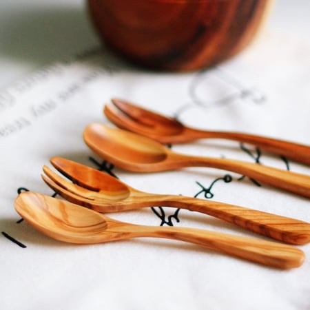 ملعقة طعام خشب ملاعق خشب خشب الزيتون أفضل أنواع الخشب أدوات طعام متجر