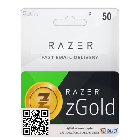 حصري بطاقة شحن ريزر 50 دولار عالمي Razer Store 50 WW رسمي ورخيص