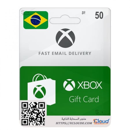 حصري أفضل سعر بطاقة ستور برازيلي أكس بوكس 50 ريال Xbox Gift Card قوري