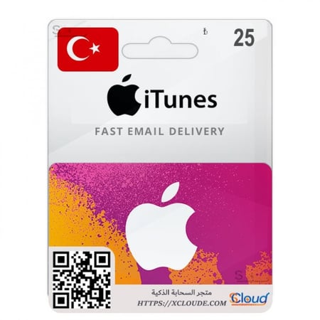 حصري بطاقة ايتونز 25 ليرة تركيا iTunes 25 Turkey رخيص و فوري و موثوق
