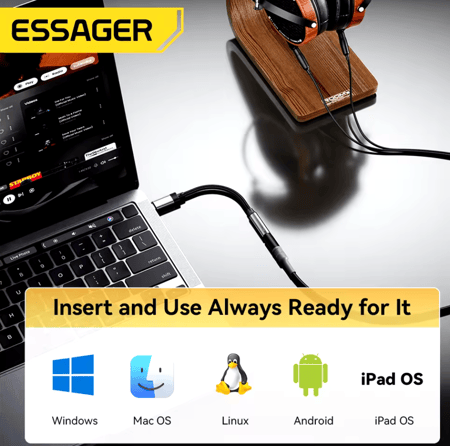 محول من AUX 3.5mm TO Lightning  من Essager
