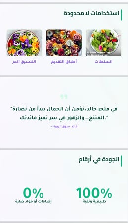 زهور فرش للتزيين قابلة للأكل – باكت (100 زهرة)