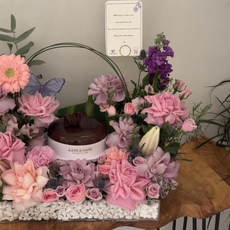 كيك الجالاكسي من اني وداني بتنسيق جميل