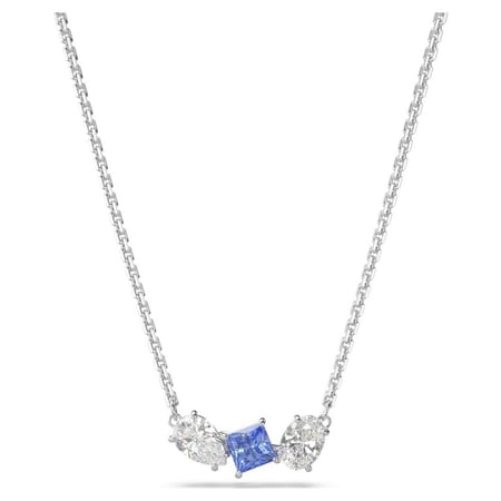 سلسال سوارفيسكي فضي كريستالة زرقاء