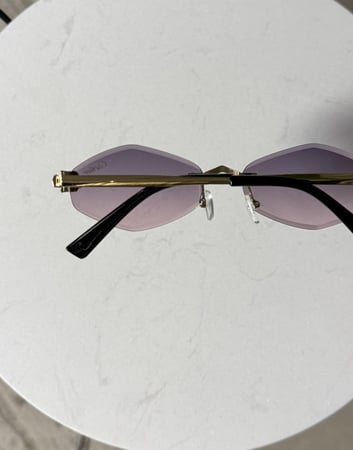 نظارة Cartier اطار ذهبي - عدسة مدرج