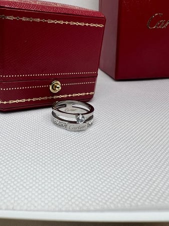 خاتم carter الماسي فضي