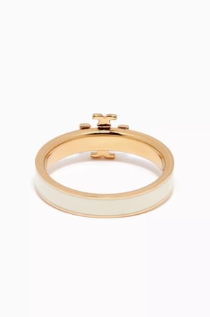 خاتم TORY BURCH ذهبي - أبيض