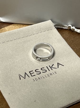 خاتم MESSIKA معدن فضي