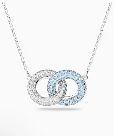 سلسال سوارفيسكي فضي كريستالة