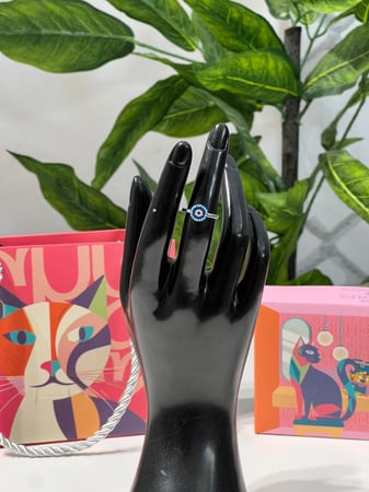 خاتم العين  فضه عيار 925