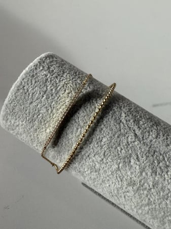 اسوارة فضه ذهبي عيار 925