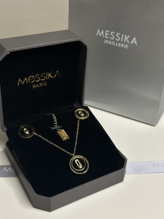 سلسال MESSIKA أسود معدن ذهبي