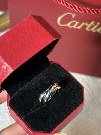 خاتم carter الثلاثي الفضي