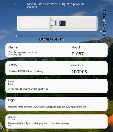 مصباح تخييم LED وباور بانك