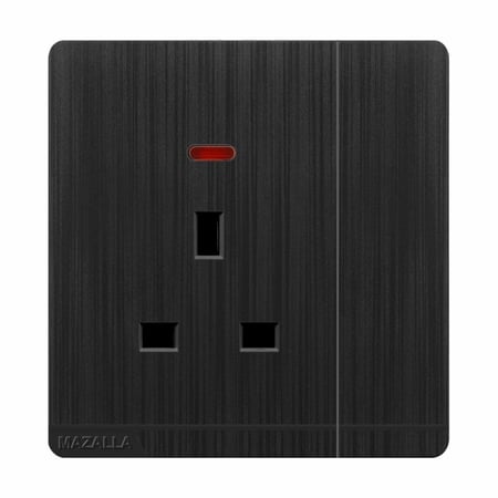 فيش 13A  تحكم ولمبه + مفتاح طويل ولمبة