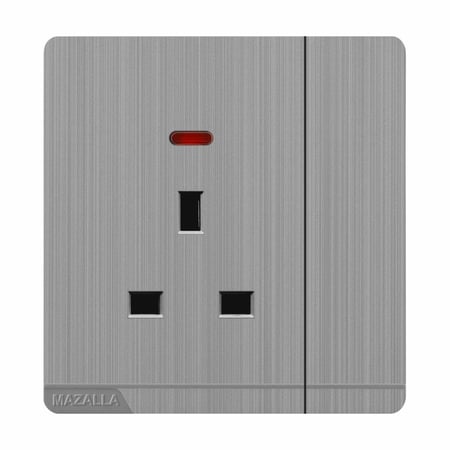 فيش 13A  تحكم ولمبه + مفتاح طويل ولمبة