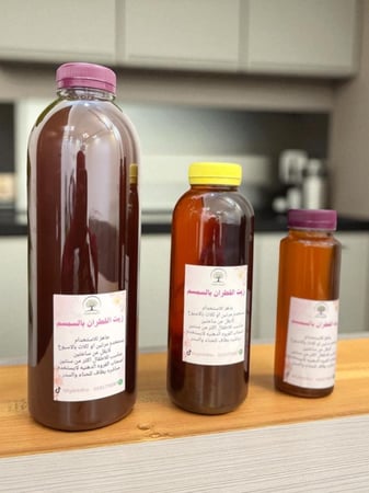 زيت القطران مخلوط بالسمسم