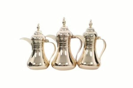 طقم دلة القصر لون ذهبي م 48/40/32