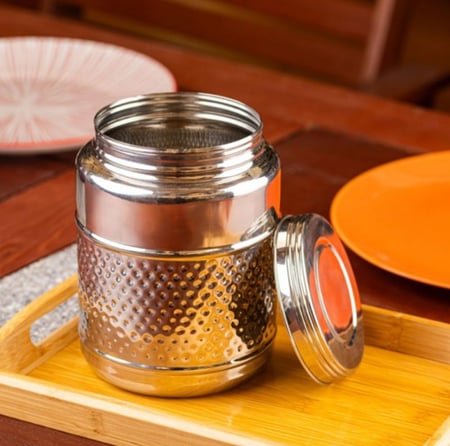 علبة ستيل منقوش (مقاسات متعددة)