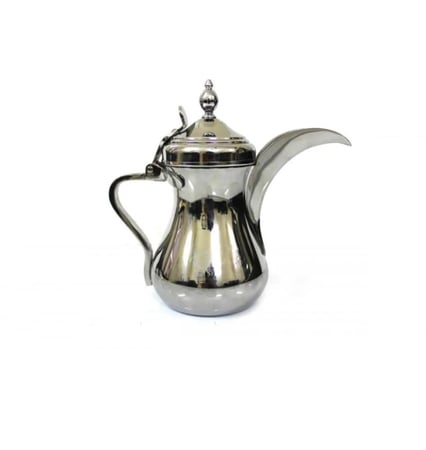 دلة قهوة العساف بغدادية لون فضي مقاس 26