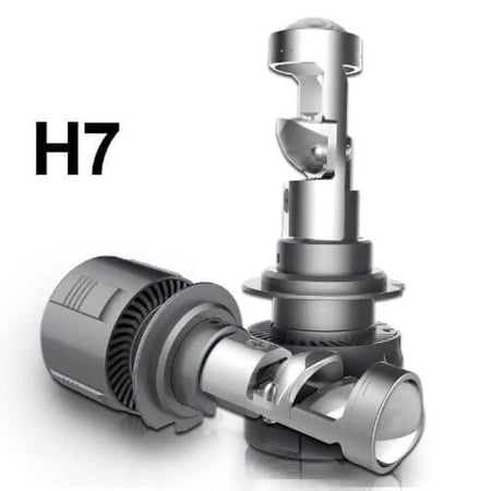 H4 H7 لمبات ليد بعدسات للسيارات والدراجات النارية التي لا يوجد بها عدسات