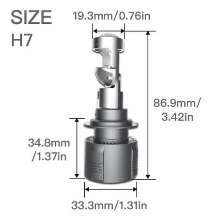 H4 H7 لمبات ليد بعدسات للسيارات والدراجات النارية التي لا يوجد بها عدسات