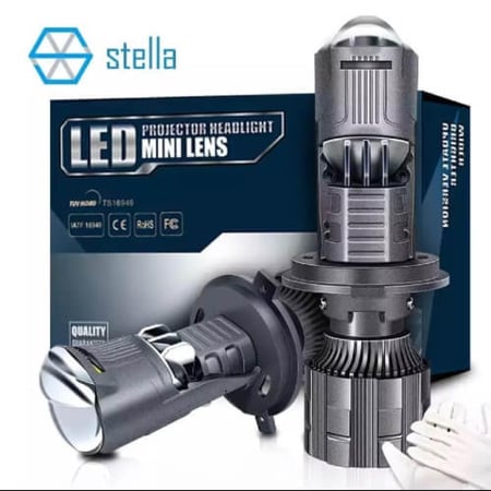 H4 H7 لمبات ليد بعدسات للسيارات والدراجات النارية التي لا يوجد بها عدسات