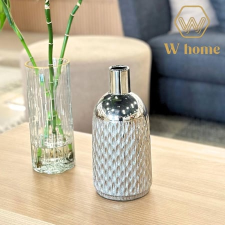 فازة سيراميك فضي