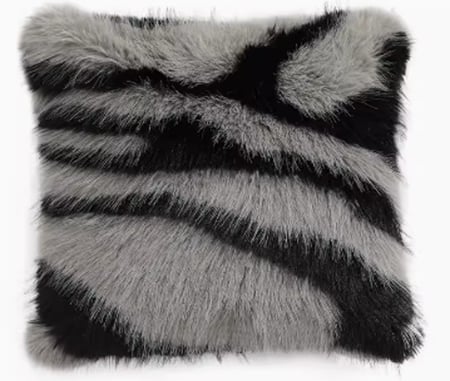 خدادية فرو رمادي باسود مربع