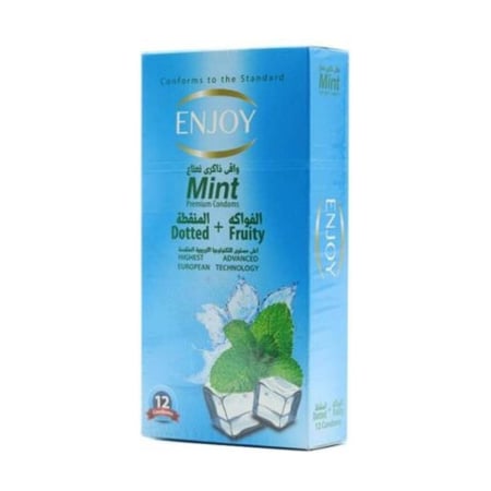 انجوي واقي ذكري 12 عبوة بالفراولة