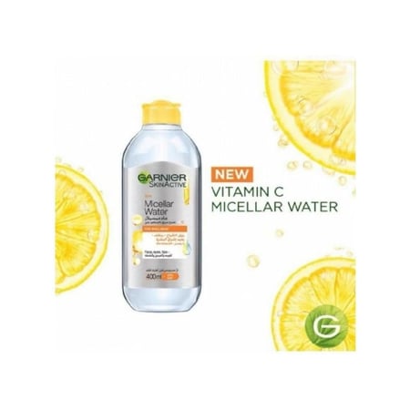 غارنييه مزيل مكياج منضف مائي ميسيلار للتفتيح السريع  بالفيتامين سي 400 مل