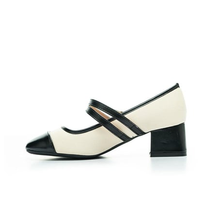 حذاء كعب كلاسيك أنيق بحزام مزدوج | PointOne 40-213