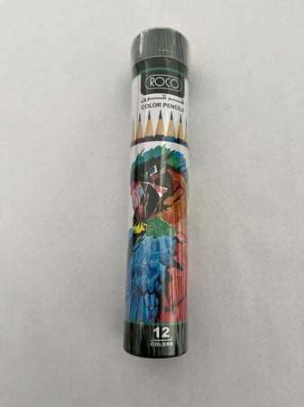 علبة اقلام خشبية روكو 12 لون