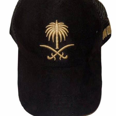 كاب اسود ملكي تطريز سيفين ونخله