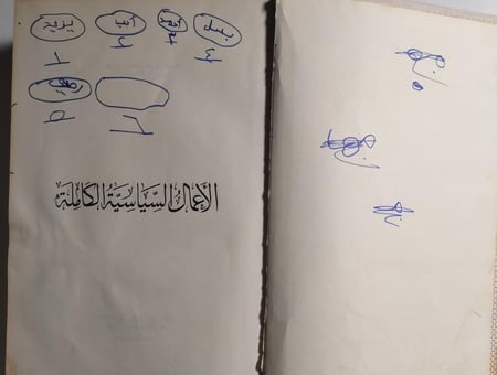 الكتاب رقم 3 . الاعمال السياسية الكاملة : نزار قباني . الصفحات 647 صفحة ( يوجد تخطيط حسب الصورة )