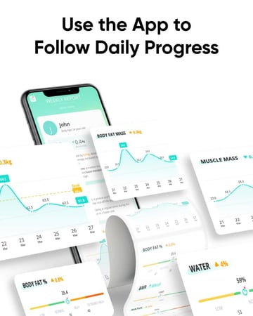 ميزان حمام رقمي لاسلكي ذكي A1 من يوفي بتقنية بلوتوث مع 12 قياس للوزن ونسبة الدهون ومؤشر كتلة الجسم وتحليل لمكونات لياقة خاصية التحويل بين كيلوجرام وباوند أسود