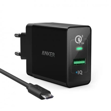 شاحن أنكر باور بورت +1 بمنفذ كويك شارج 3.0 / Anker PowerPort+ 1 with Quick Charge 3.0