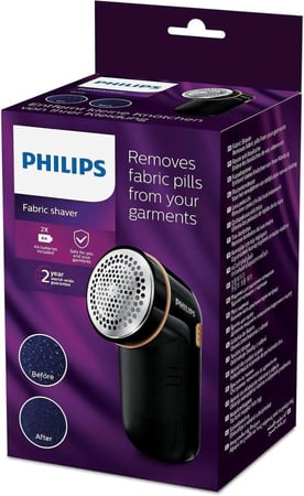 ماكينة حلاقة الأقمشة من Philips - تزيل حبوب النسيج، ومناسبة لجميع الملابس، بما في ذلك البطاريات
