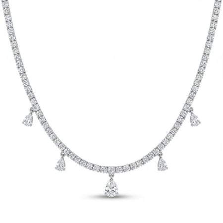 عقد الماس ذهب أبيض عيار18