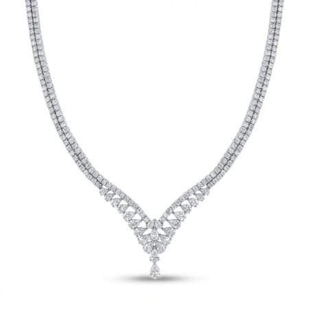 عقد الماس ذهب ابيض